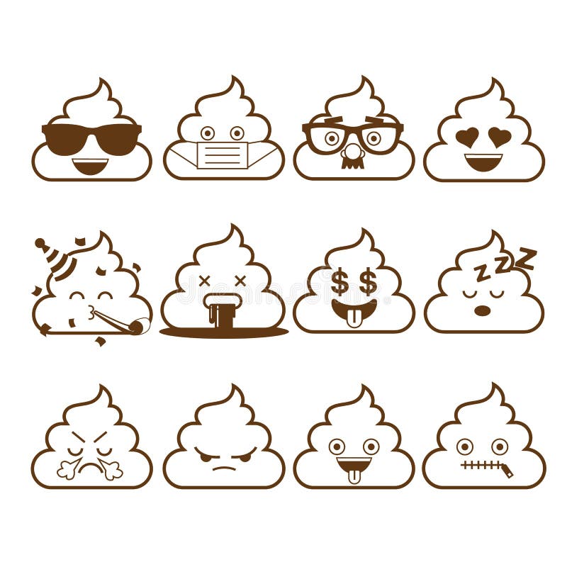 Poop outline vector stock illustrations â poop outline vector stock illustrations vectors clipart