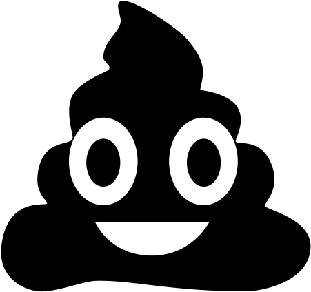 Poop clipart black and white
