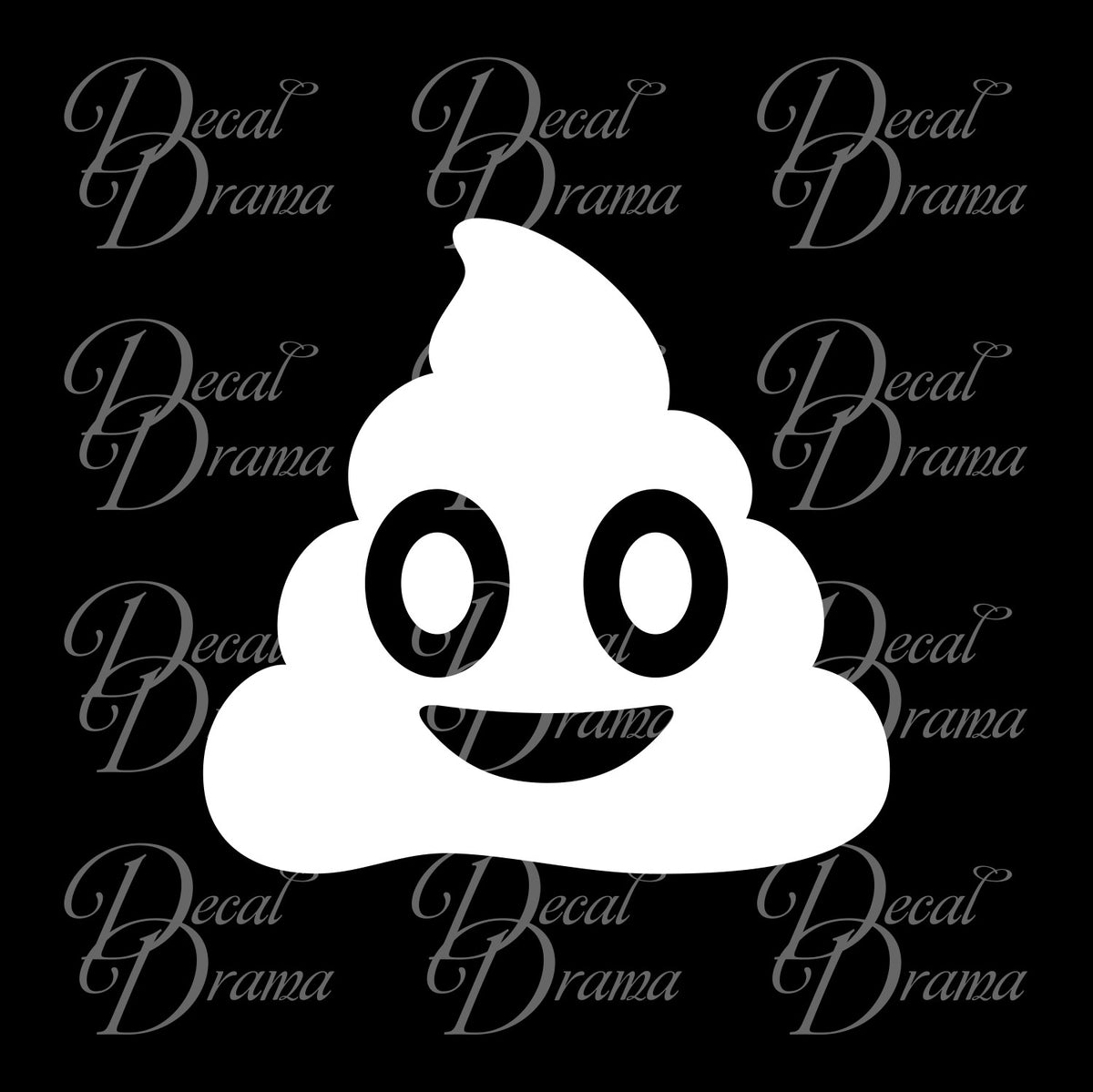 Poop emoji funny vinyl carlaptop decal â decal drama
