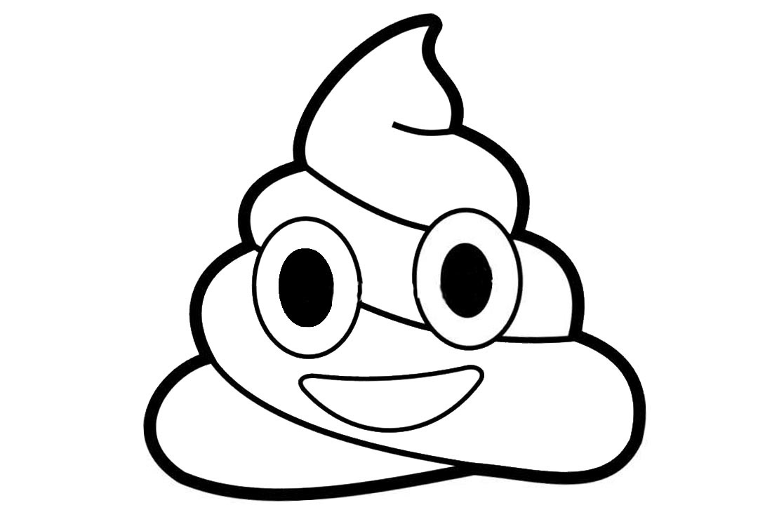 Smiling poop emoji fãrbung seite