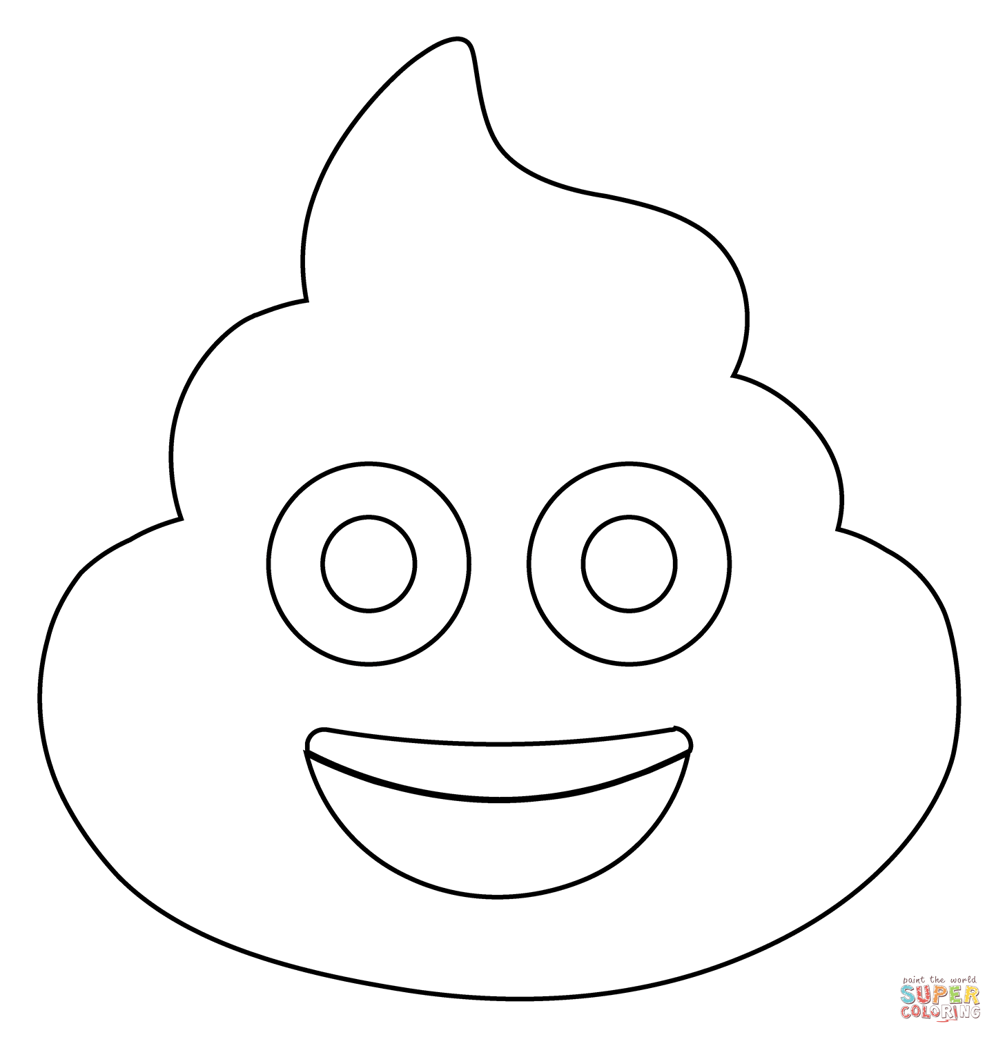 Pile of poo emoji coloring page free printable coloring pages