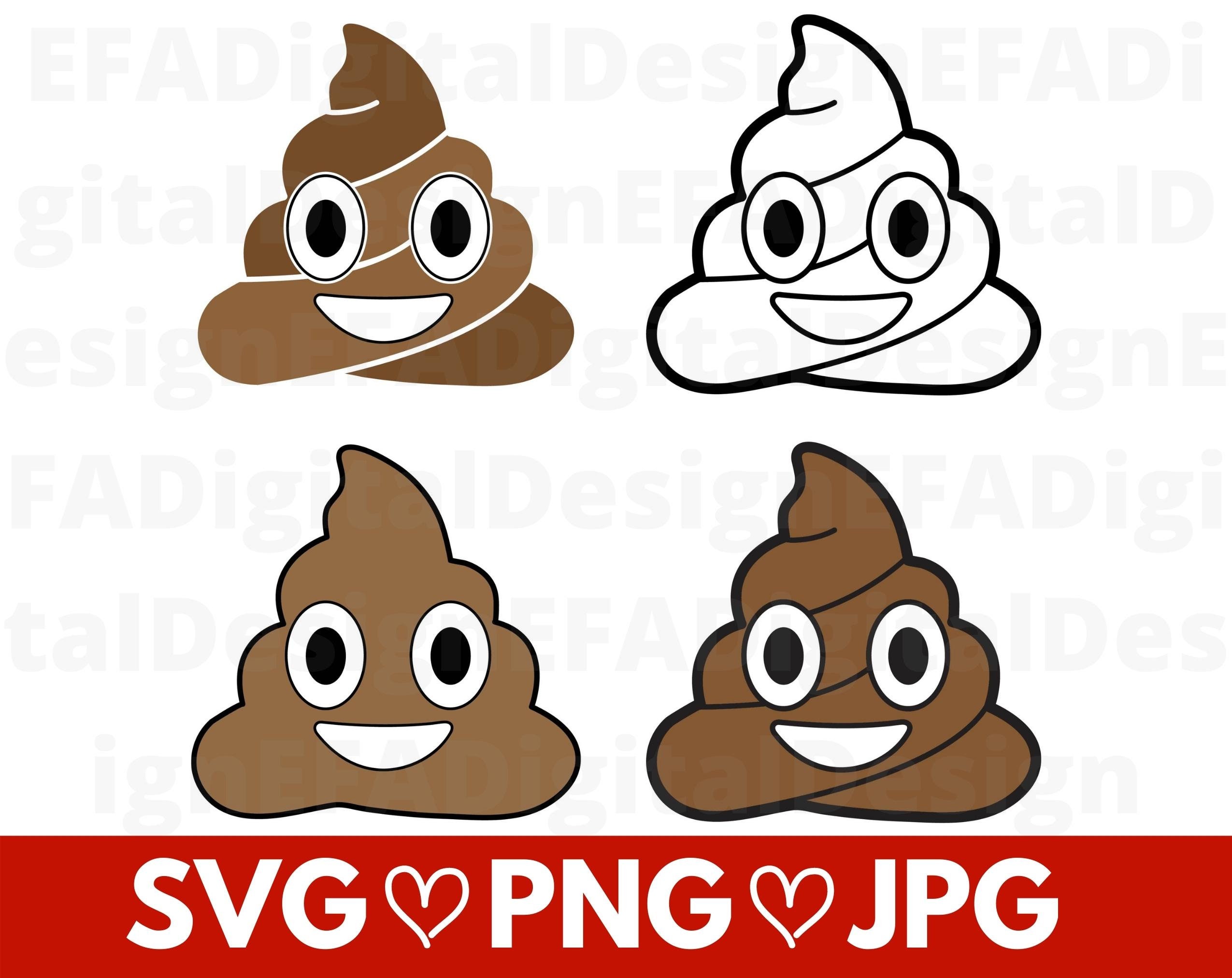 Poop emoji svg poop clipart funny svg cricut file cut file poop face emoji svg instant jpg png download emoji clipart smiling poop