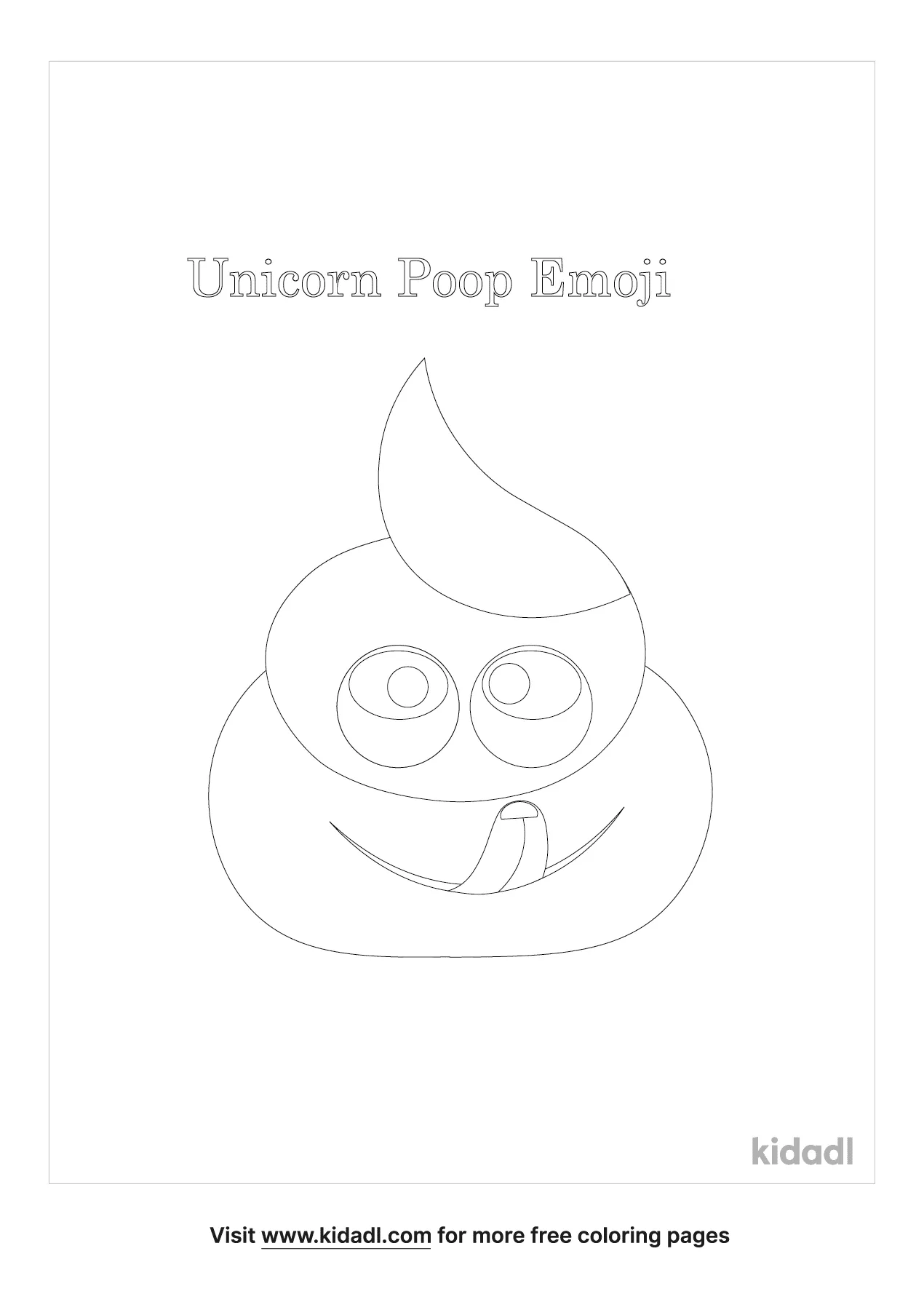 Free unicorn poop emoji coloring page coloring page printables