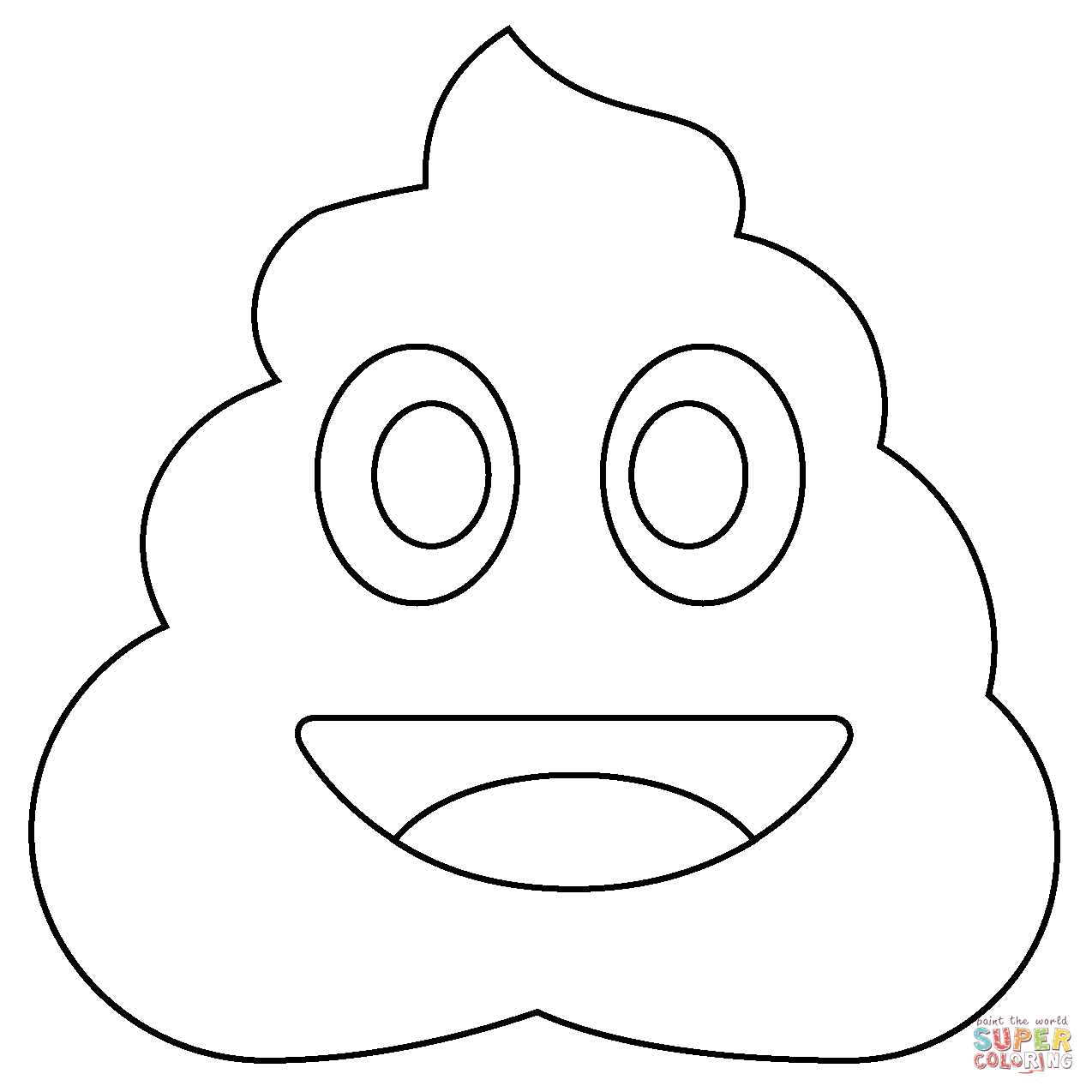 Pile of poo emoji coloring page free printable coloring pages