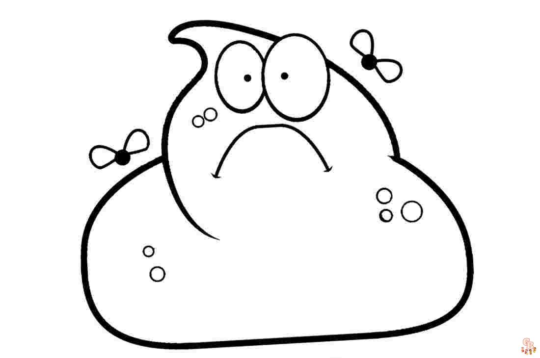 Color your world with poop coloring pages