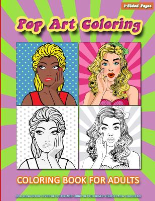 Pop art coloring coloring book for adults containing pop art woman in vintage ic style s and s great way for relaxation an paperback palabras bilingual bookstore