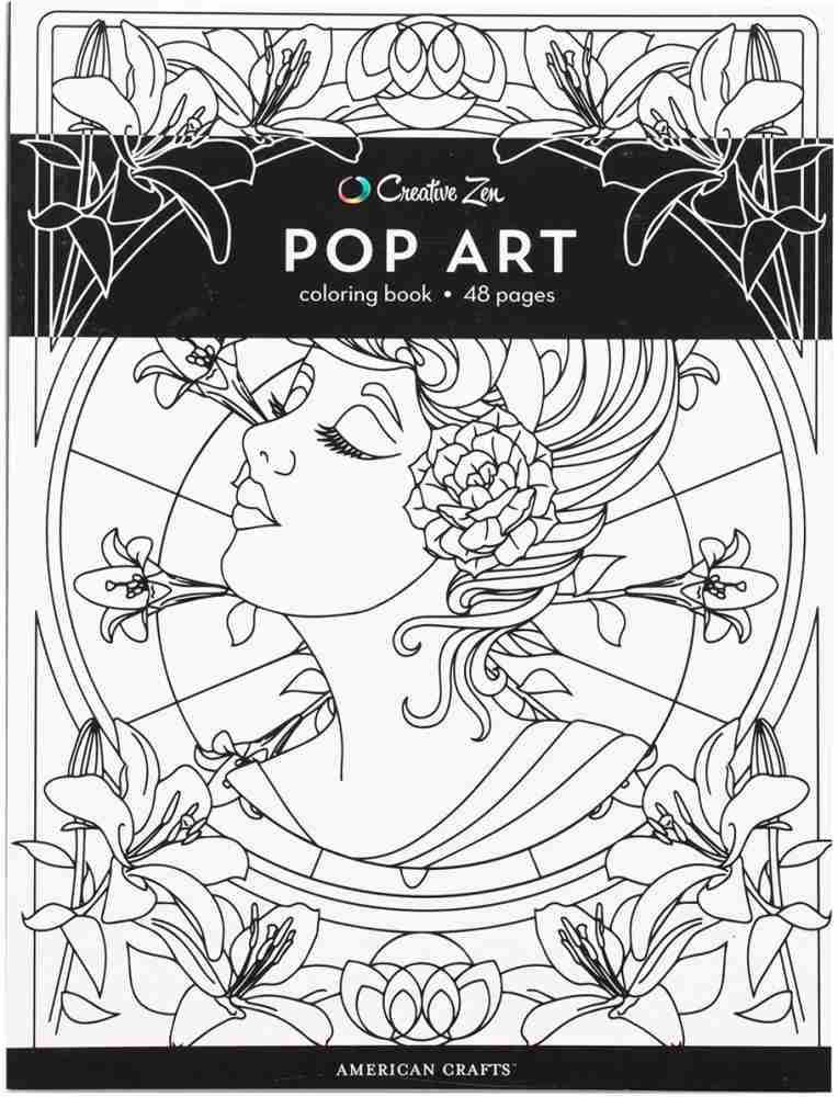 American crafts creative zen coloring book