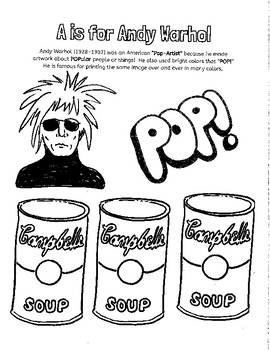Pop art coloring sheets tpt