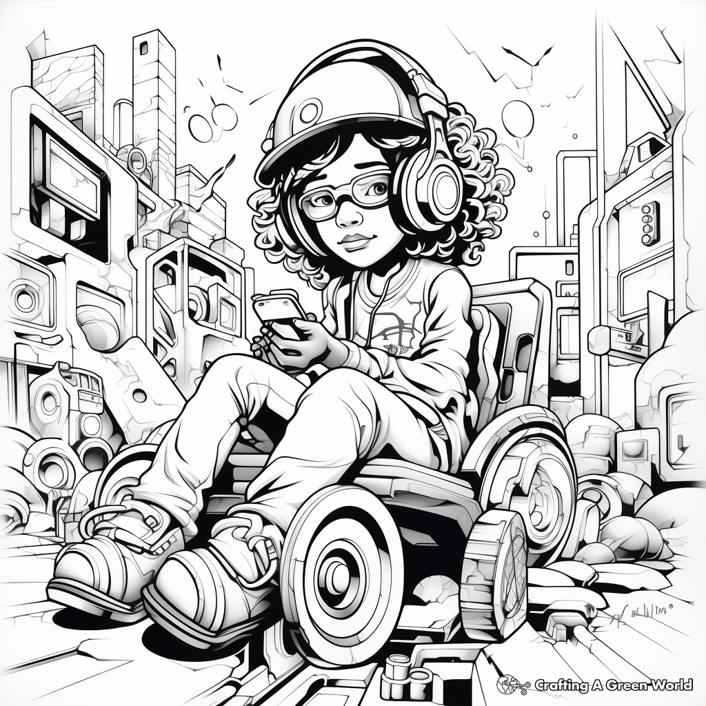 Graffiti coloring pages