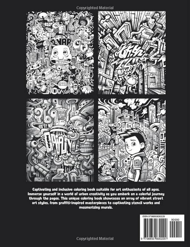 Street art â a coloring book for all ages packed full of urban creativity loubuck simha books