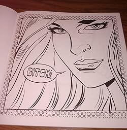 Swear word adult coloring book pop art