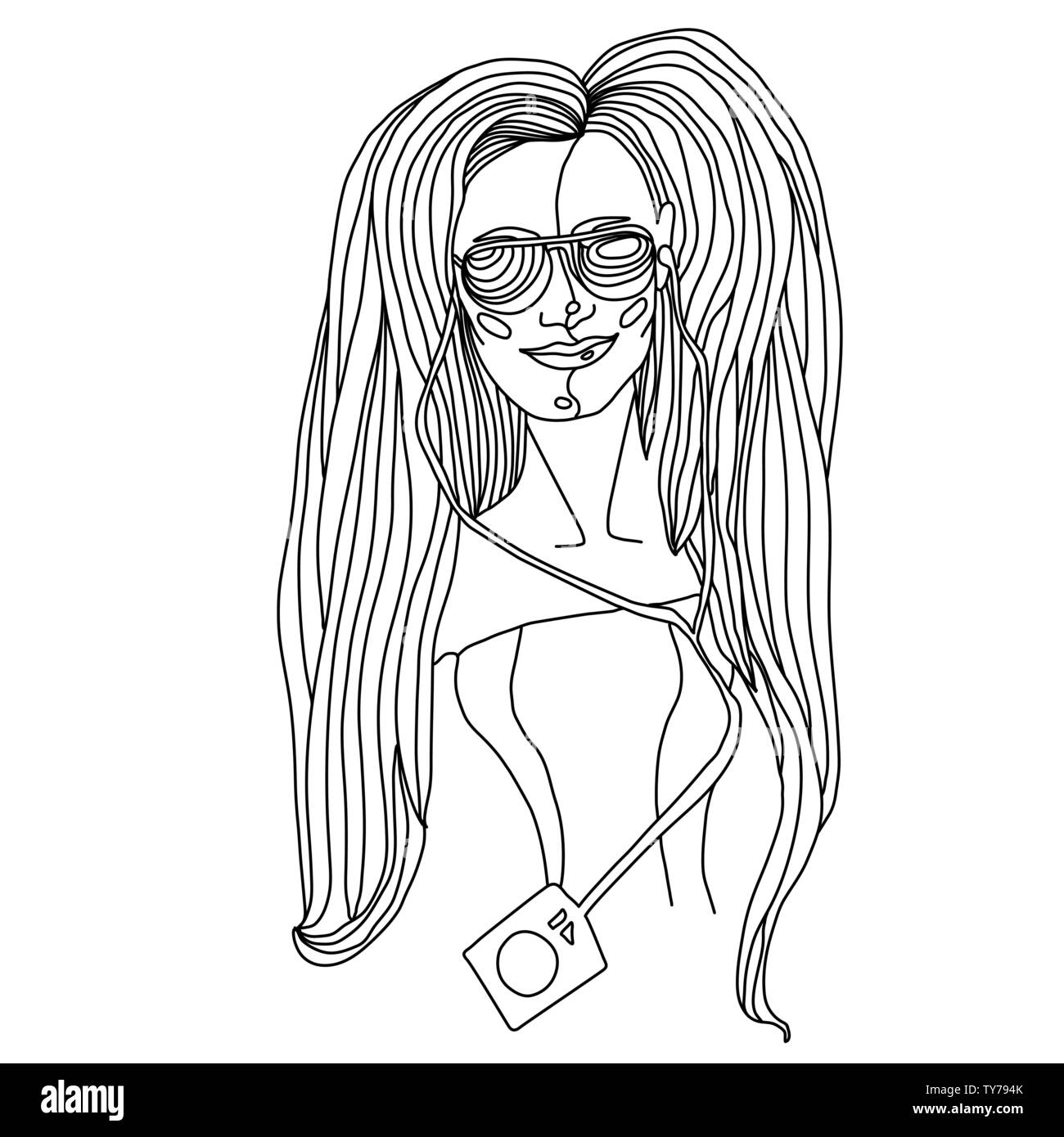 Pop art woman black and white stock photos images