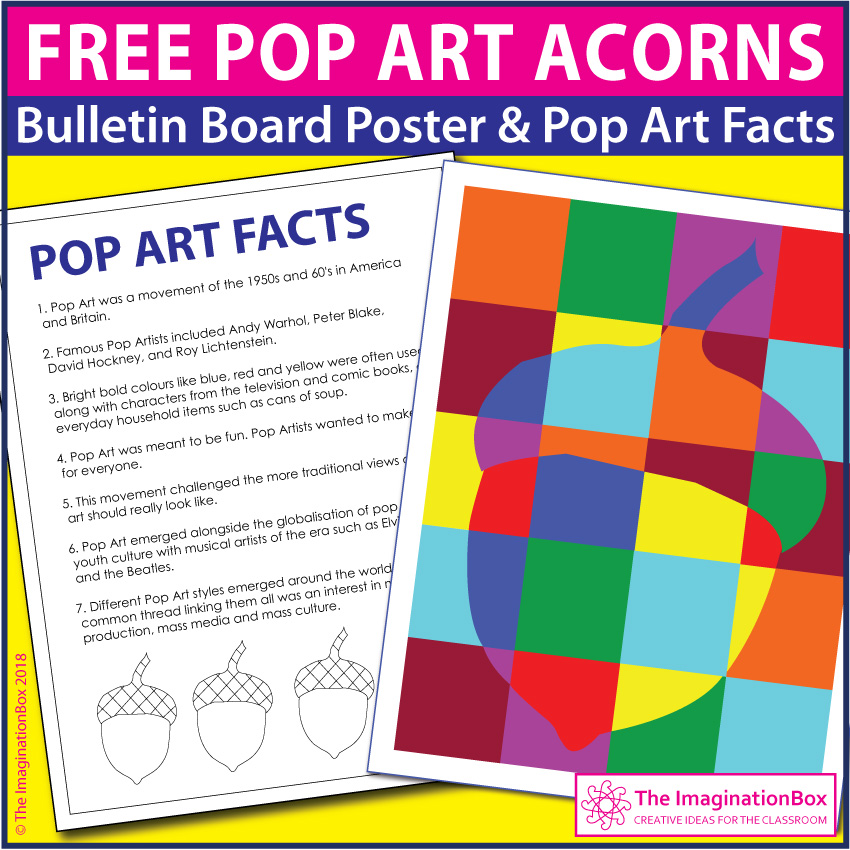 Free fall coloring pages pop art acorn activity