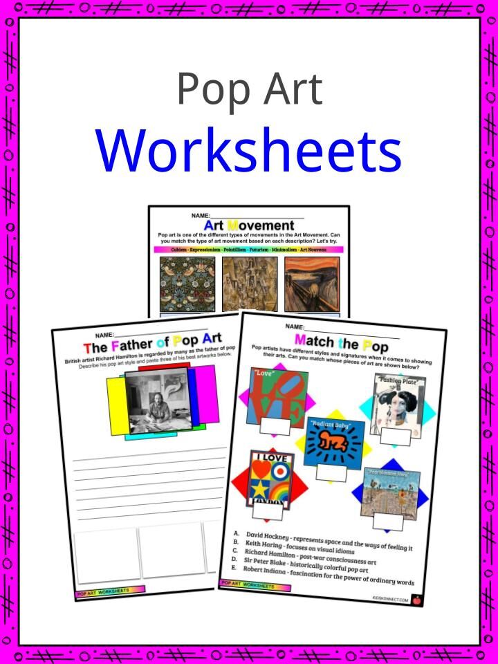 Pop art facts worksheets definition history for kids