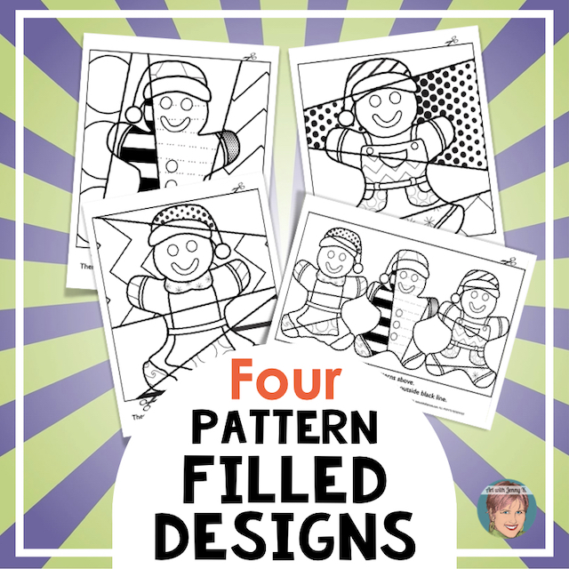 Gingerbread man activities pop art coloring sheets art with jenny k
