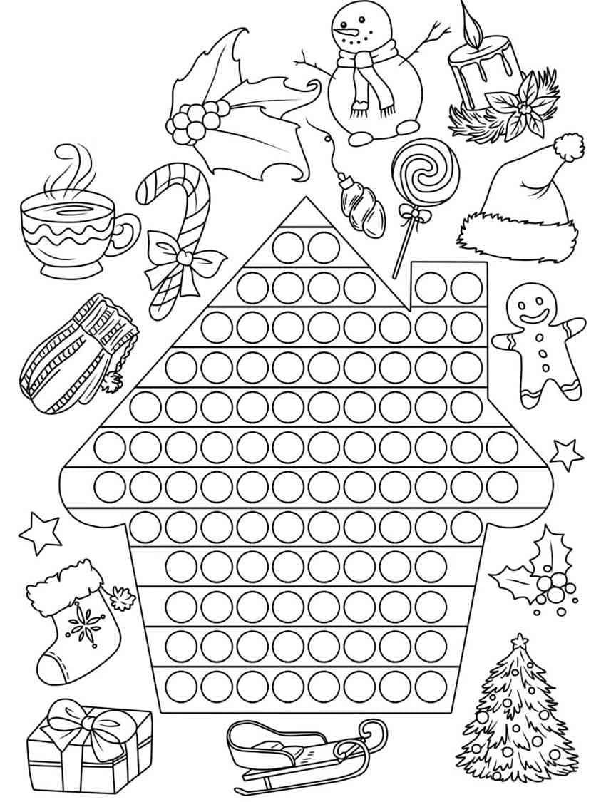 Pop it house coloring page