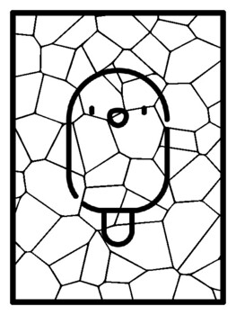 Ice creams popsicles mosaic colorg pages worksheet by swati sharma