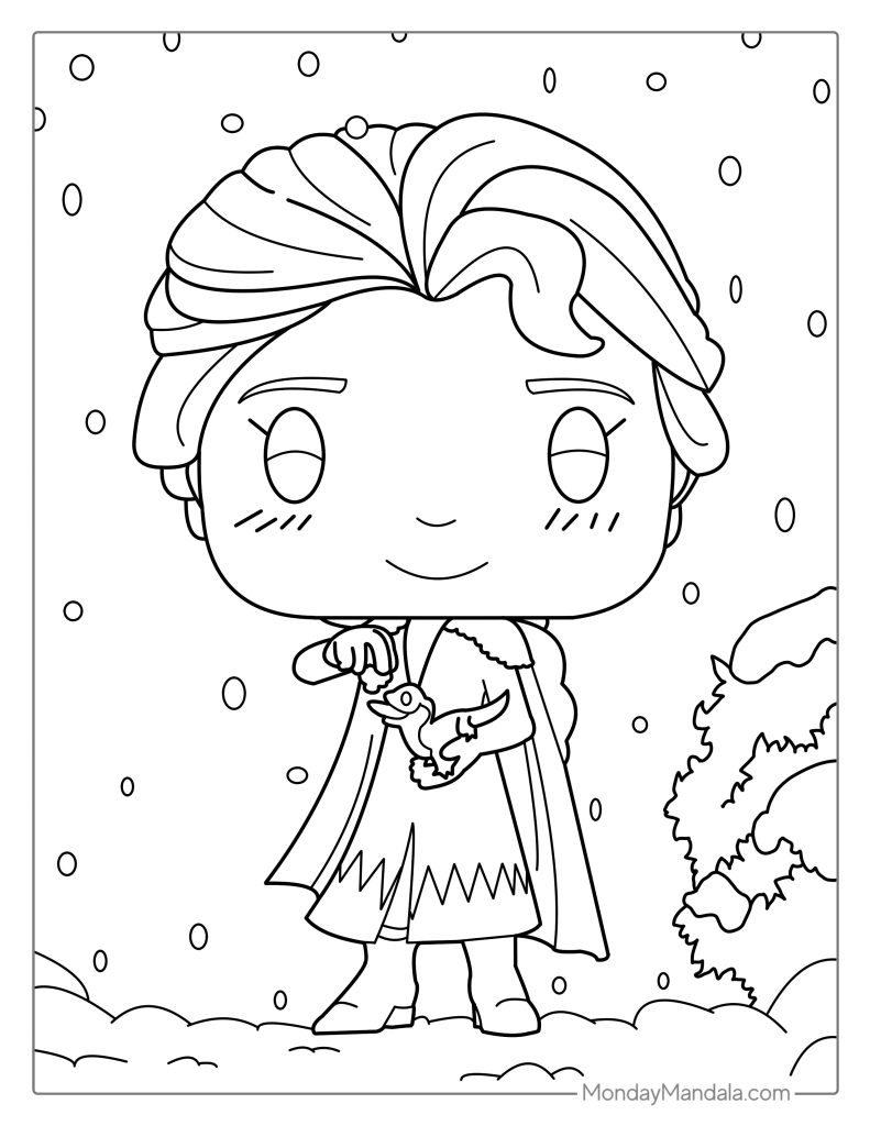Elsa coloring pages free pdf printables