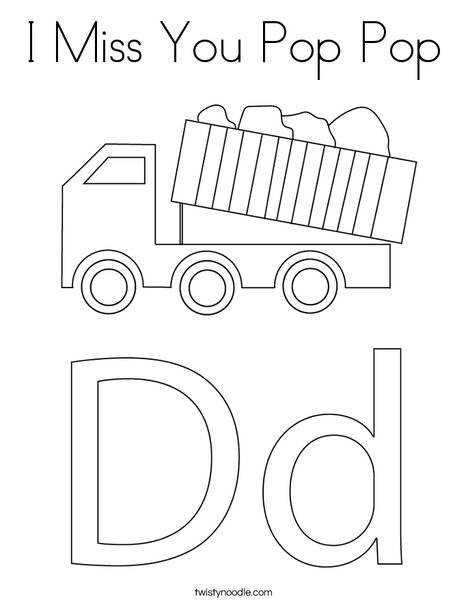 I miss you pop pop coloring page