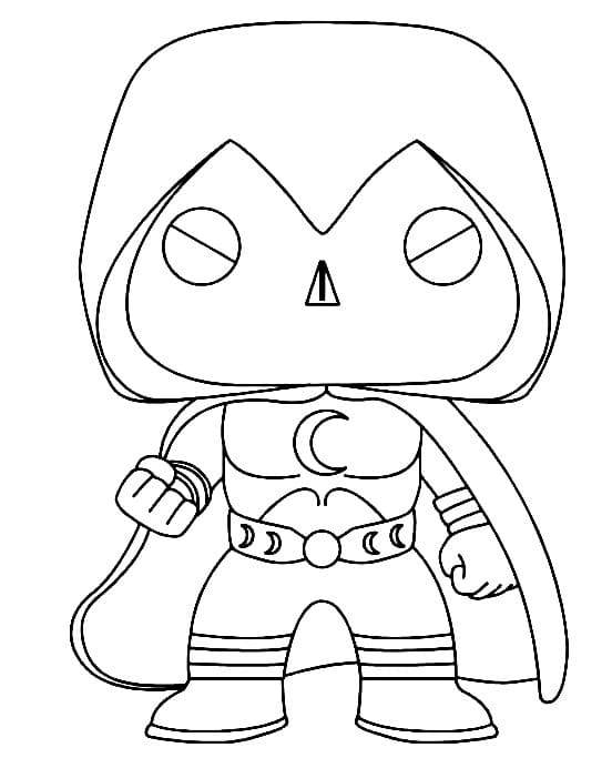Moon knight funko pop coloring page