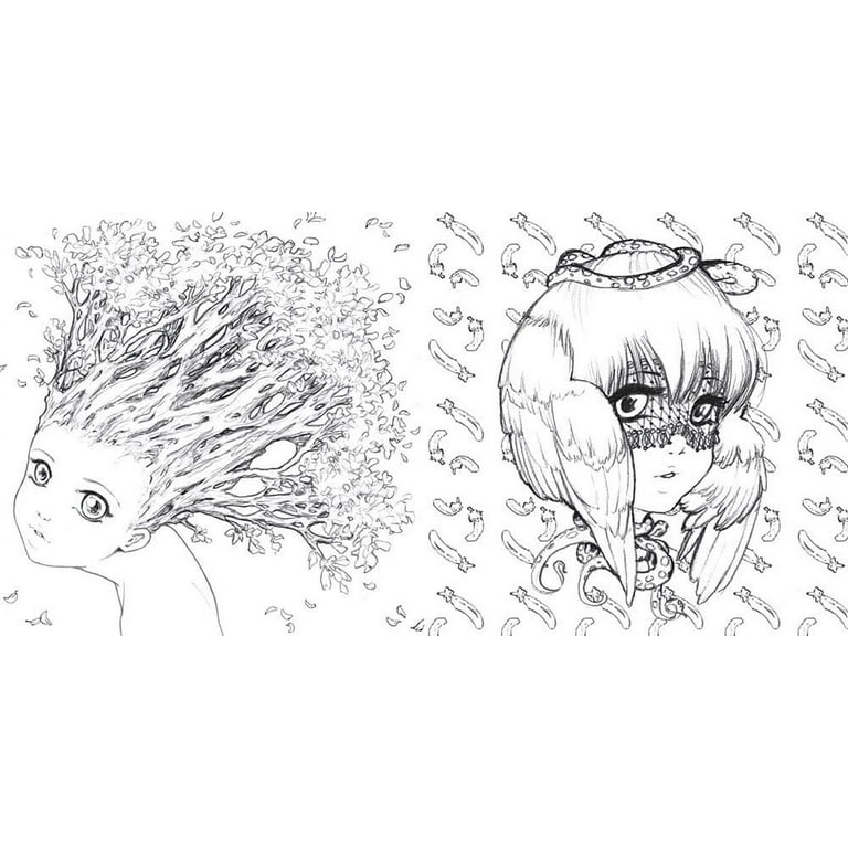 Pop manga coloring book a surreal journey through a cute curious bizarre and beautiful world paperback
