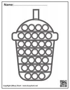 Pop it fidget toy free printable coloring pages