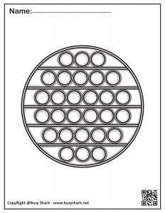Pop it fidget toy free printable coloring pages