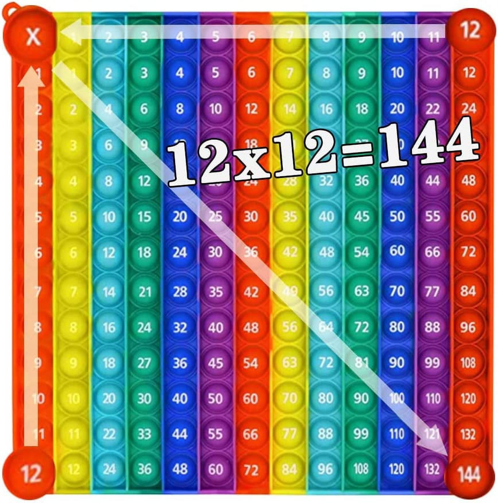 Neasyth table multiplication chart pop fidget toys counting popper board stress reliever gifts for kids adult math ability early educationx