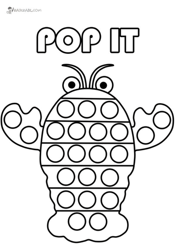 Pop it coloring pages
