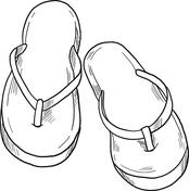 Pop art flip flops coloring page free printable coloring pages