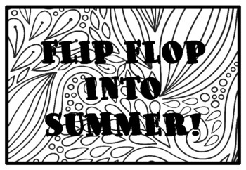 Flip flop to summer summer activity summer colorg pages worksheet by swati sharma