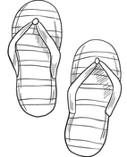 Pop art flip flops coloring page free printable coloring pages