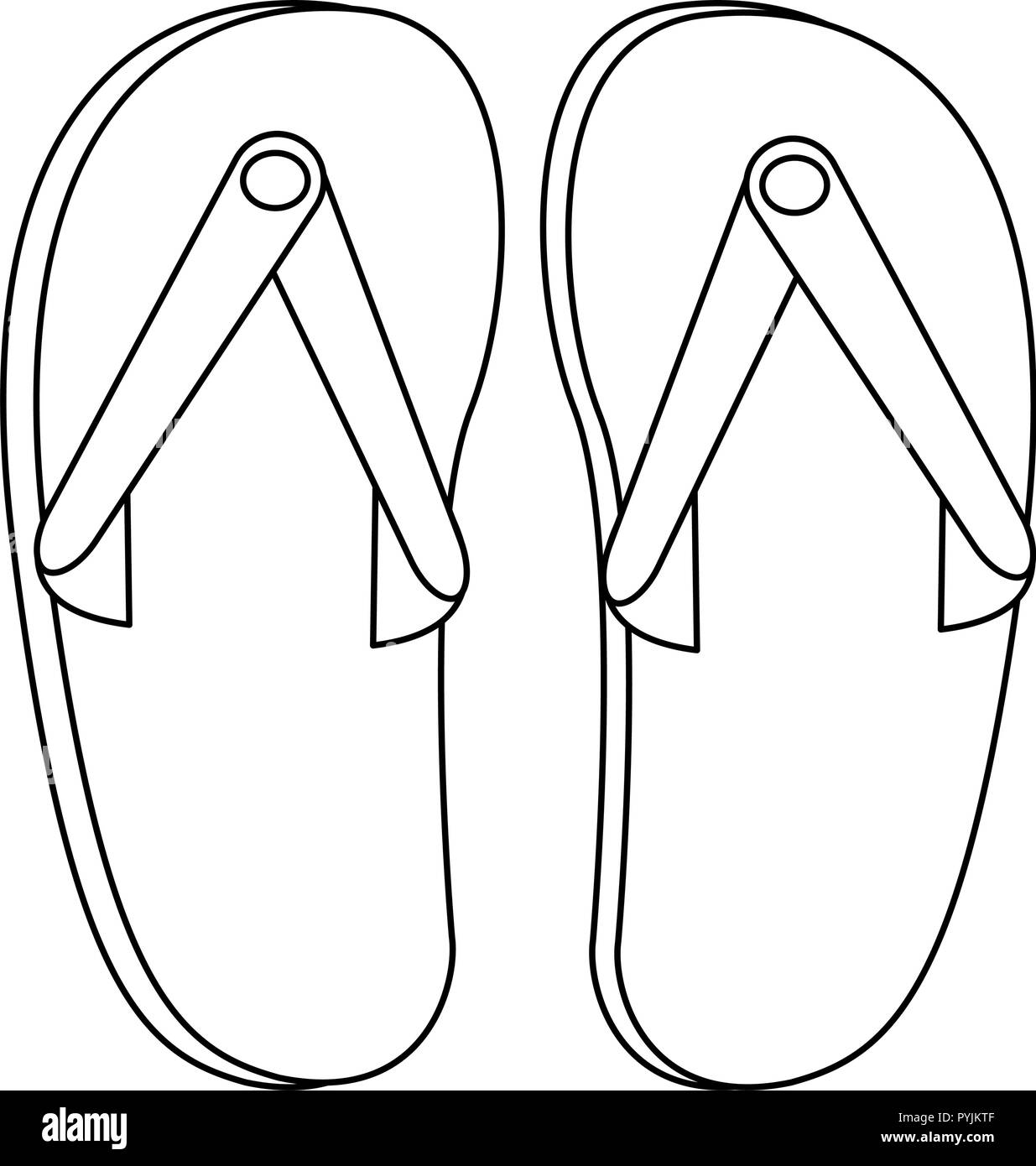 Flip flop sandals black and white stock photos images