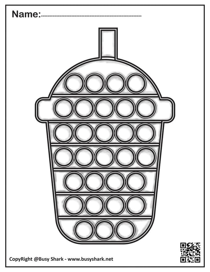 Free printable pop it fidget toys coloring pages