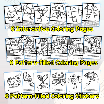 Spring pop art coloring pages coloring sheets writing activity spring