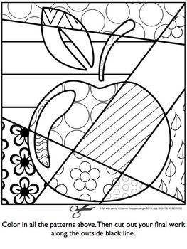 Free pop art apple coloring page from art with jenny k apple coloring pages pop art colors art for kids