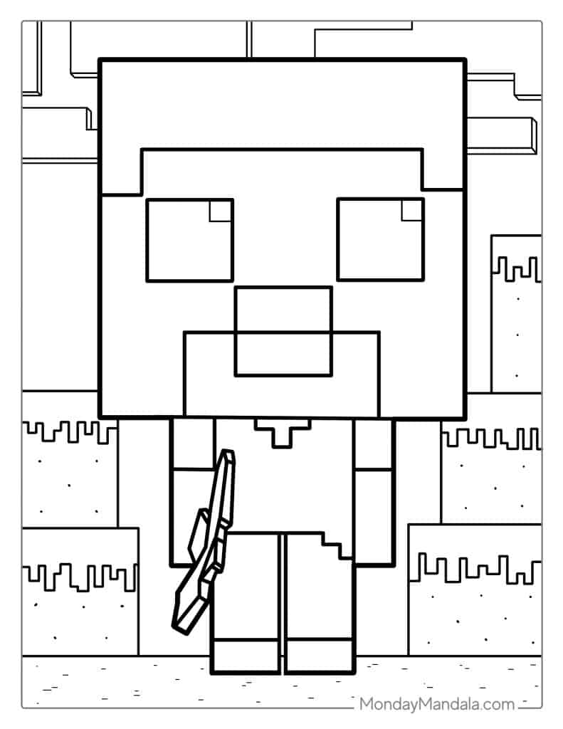 Minecraft coloring pages free pdf printables