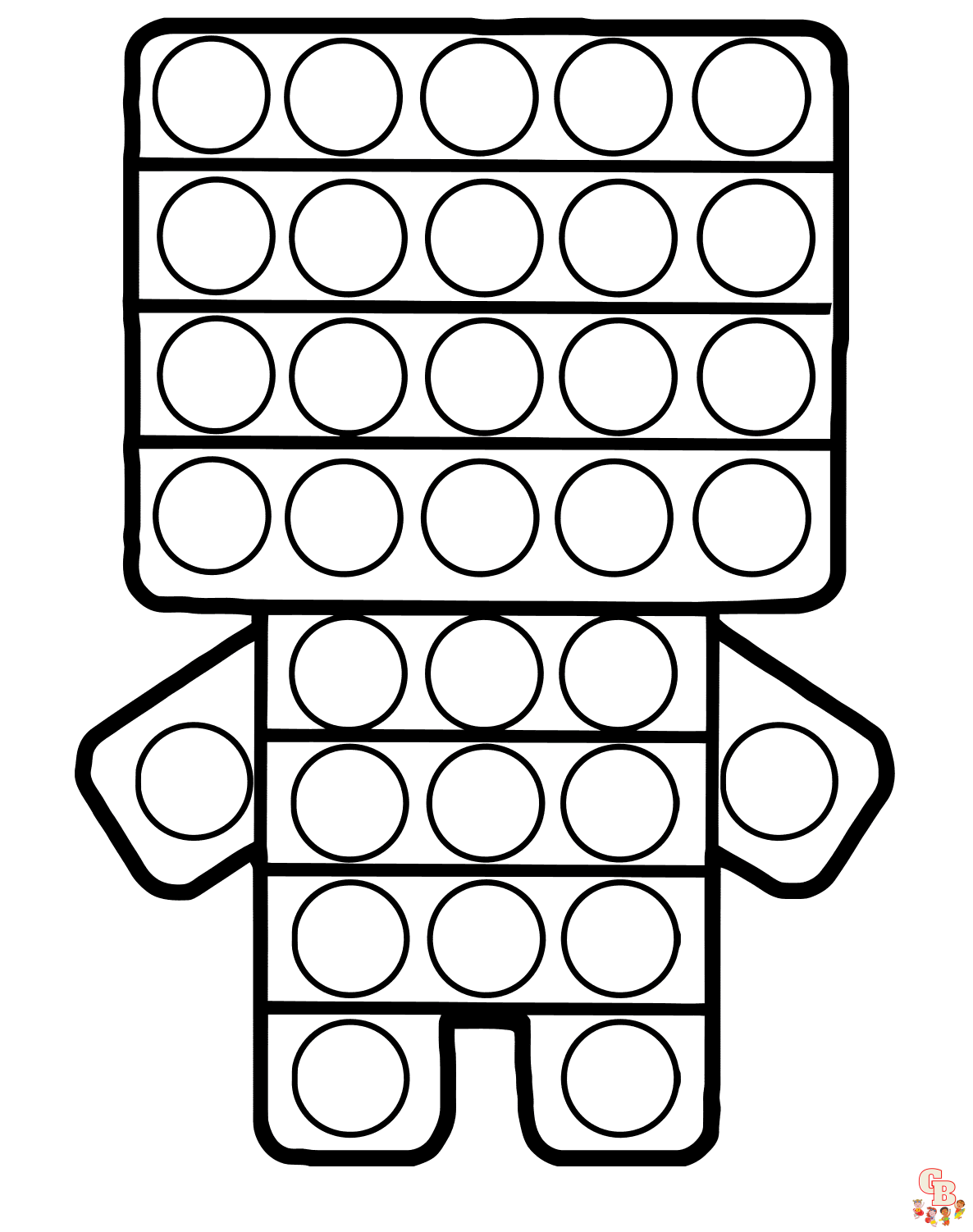 Printable pop it coloring pages free for kids and adults