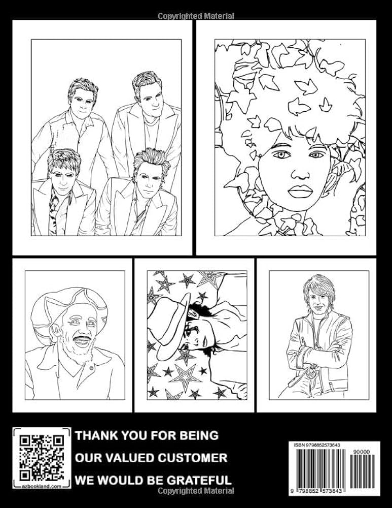 S pop star coloring book unique coloring pages gifts to relax and stress relief for teens adults with impressive illustrations irwin jorja books