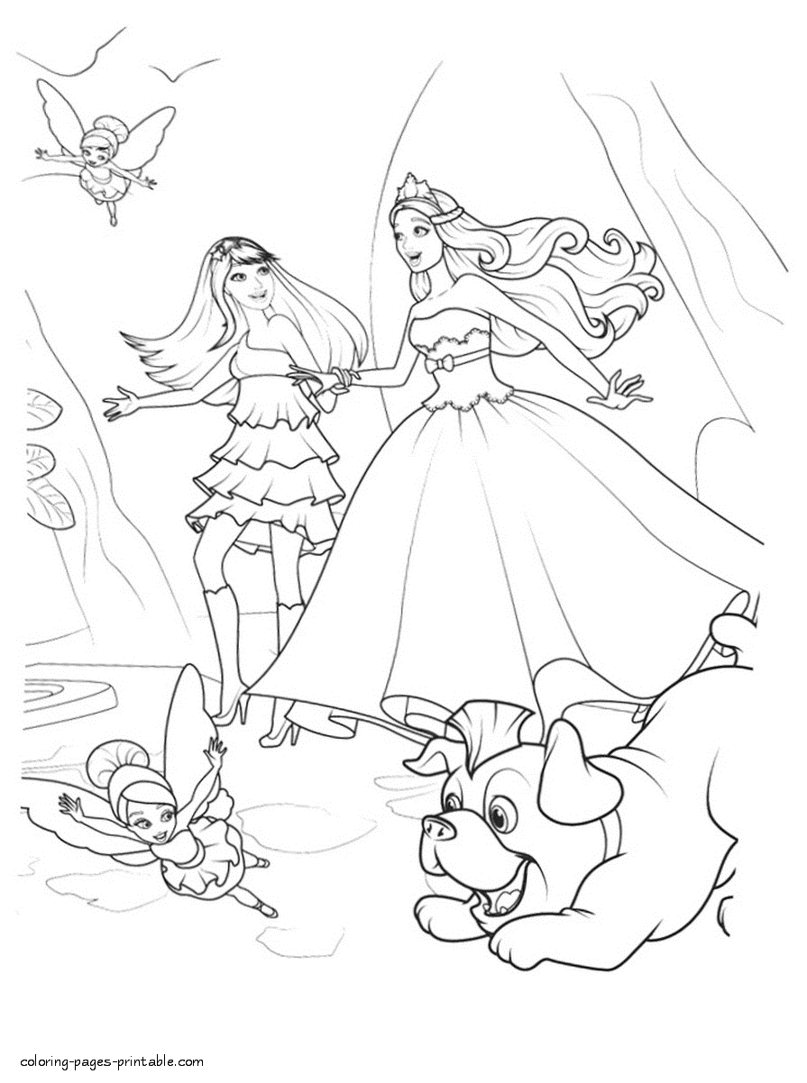 Barbie princess and the popstar coloring page coloring