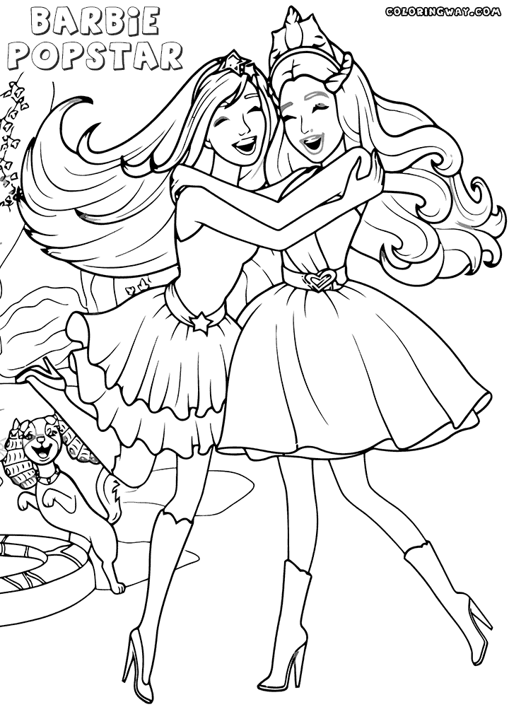 Barbie popstar coloring pages coloring pages to download and print