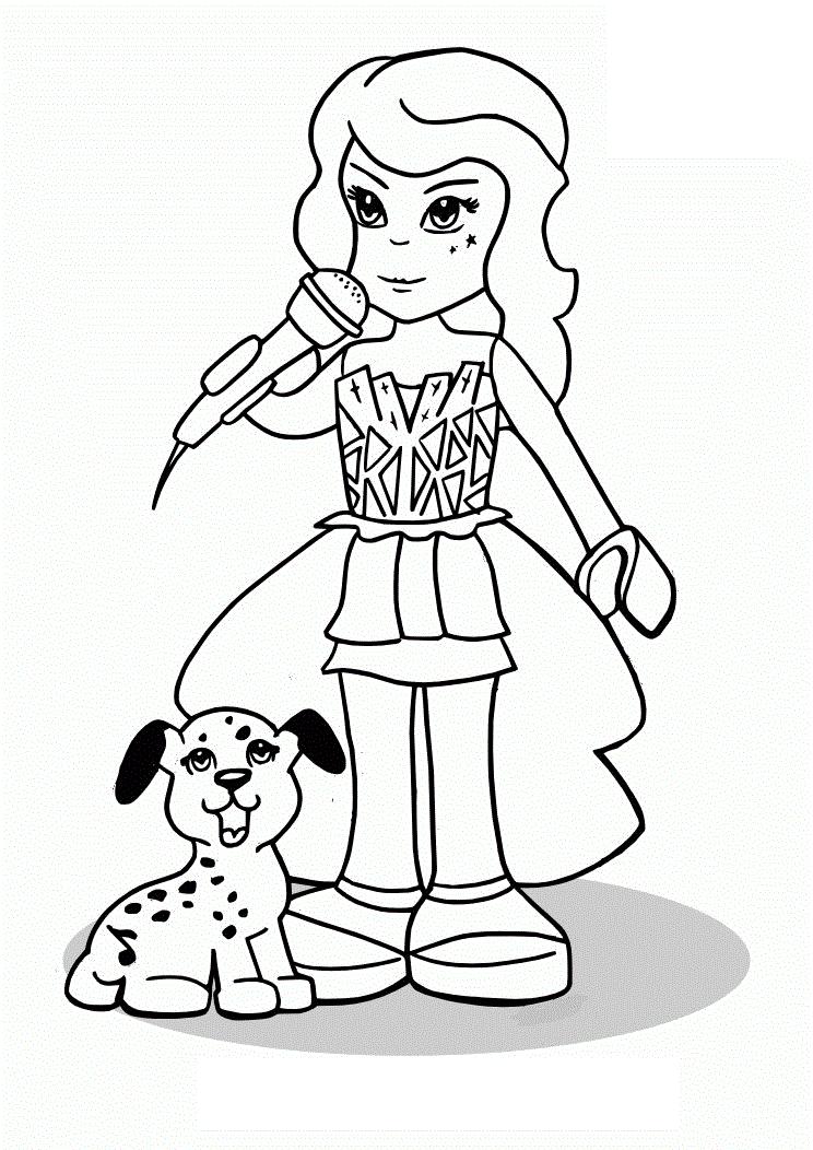 Livi the pop star coloring page