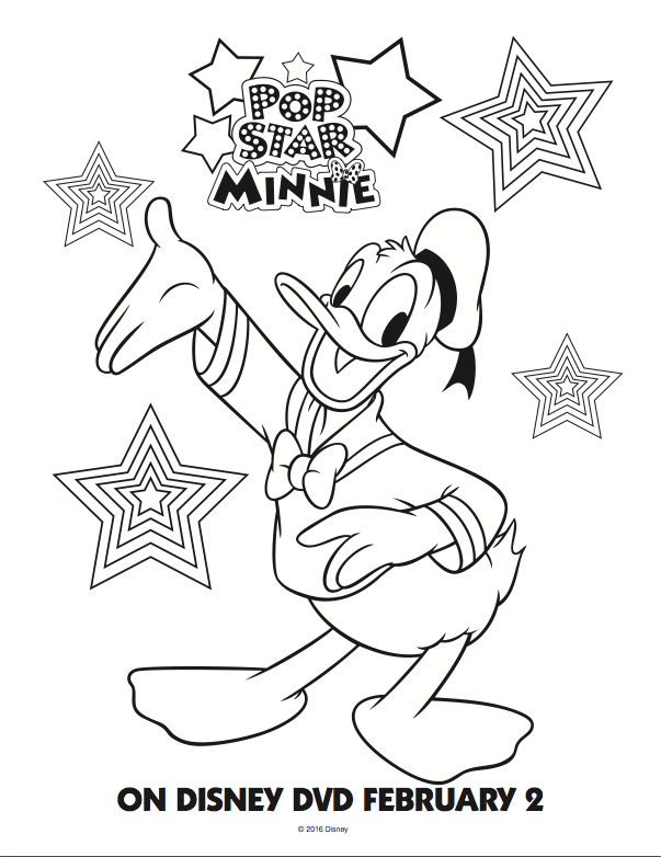Pop star minnie mouse free coloring pages