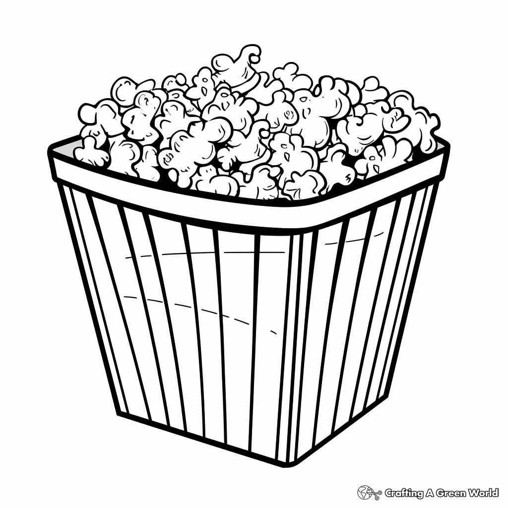 Popcorn coloring pages
