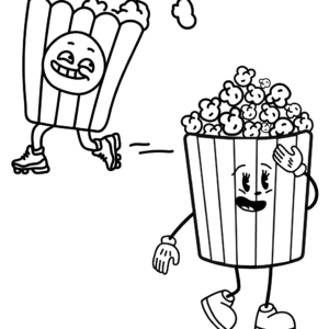 Popcorn coloring pages printable for free download