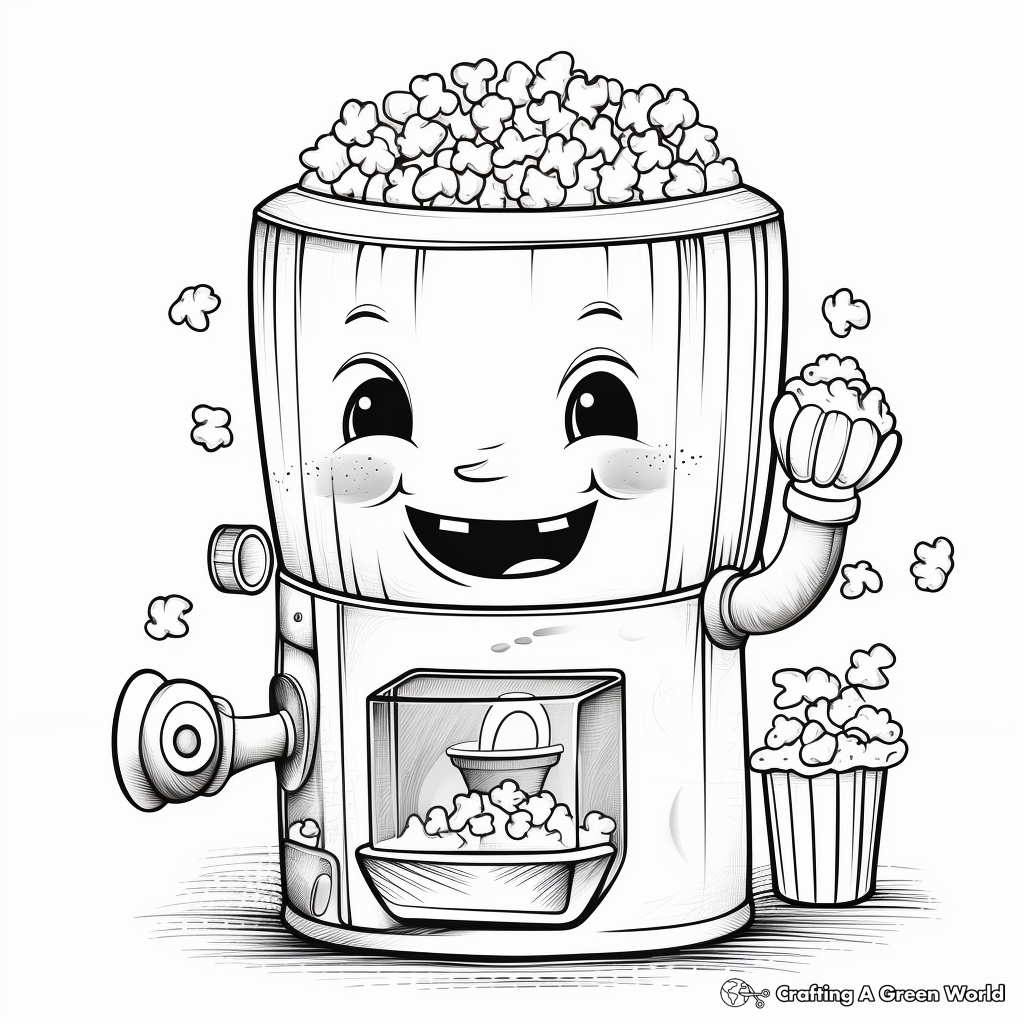 Popcorn coloring pages