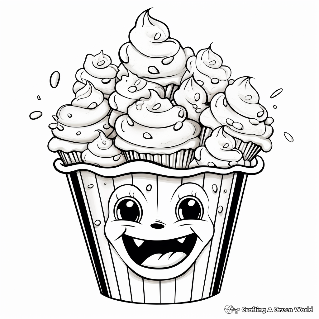 Popcorn coloring pages