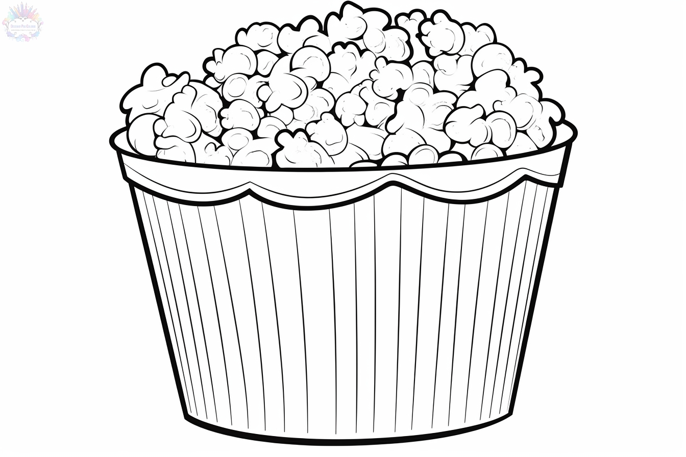 Popcorn coloring pages