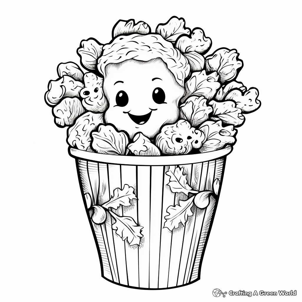 Popcorn coloring pages