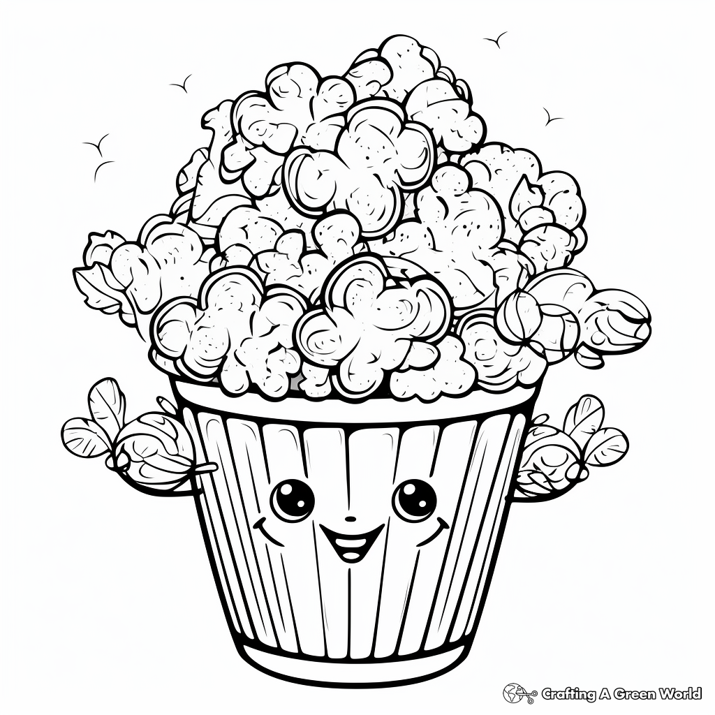 Popcorn coloring pages